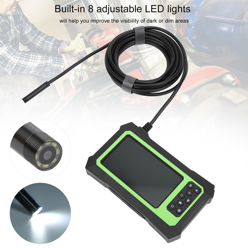 4.3in Digital Inspection Endoscope Camera HD 1080P 8LED IP67 Waterproof