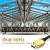 8K HDMI Cables 2.1 6ft 48Gbps, Copper Plug, Aluminium Alloy