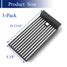 Shengyongh CC62503 (3-Pack) Cast Iron Grates for BroilMaster D3, P3, S3, U3, BroilMaster G-3 (Single Post), G-3 (Twin Post), G-3 EXPL, G-3 EXPN, G-3 TXPL, G-3 TXPN