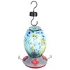 Hummingbirds Water Feeder Colorful Painting Glass Bird Feeding Tool for