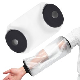 CERICAI Waterproof PICC Line Covers Upper Arm Protectors, Dressing Cover for Shower, Lightweight Reusable Cast Protector for Adults Men & Women Knee Elbow, Waterproof Limb Protector for Wounds (S)