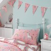 Happy Linen Company Girls Kids Unicorns Rainbows Pink Single Reversible