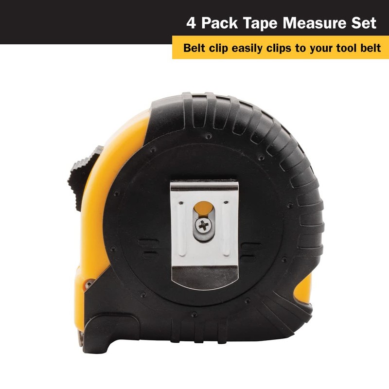 Titan 10902 4-Piece Tape Measure Set (12', 16', 25' and