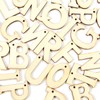 LiQunSweet 100 Pcs 0.8-Inch Paintable Wooden Pendant Capital Letters Alphabet