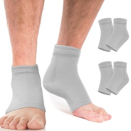 Migliore Wear Cracked Heel Socks, Foot Moisturiser Socks with Gel Heel, Cracked Heel Treatment, Cotton Moisturizing Socks for Dry Feet Women and Men - 2 Pairs(Large Size)