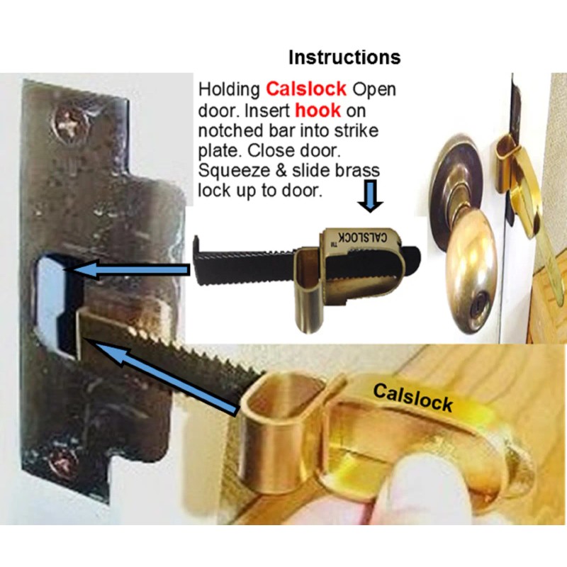 Calslock Travel with Calslock Portable Door Lock -Key Locking Device.Home,