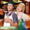 Langyiwee 4 Pcs Oktoberfest Costume for Couple Oktoberfest Aprons German