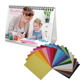 DIY Set: 1 x Craft Magic Desk Calendar A5 without Calendar and 20 x Colourful Craft Card A5 Seelenzauber Craft Calendar Crafts