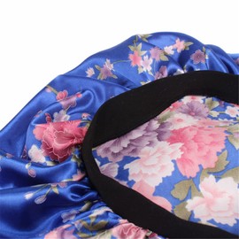 DEPHNARSA 3 pieces extra large sleep cap, jumbo cap, large satin bonnet with comfort elastic band (J-printed 3 pack)