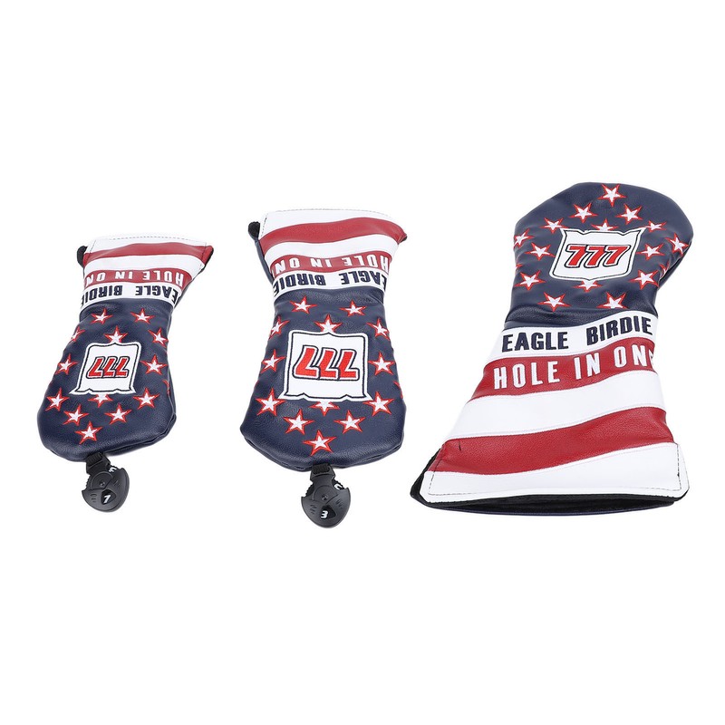 Golf Club Head Cover Set Waterproof PU Leather Golf Club