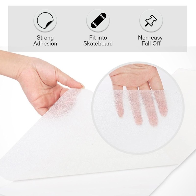 Fyearfly Transparent Skateboard Grip Tape, Waterproof Scooter Grip Tape, Transparent