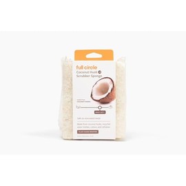 Full Circle Coconut Scrubber Sponges, Pack of 6 – Dual-Sided, Plant-Based Sponges Made with Coconut Shells, Cellulose & Recycled Materials, Safe for Nonstick Cookware