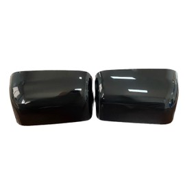 Abagael Glossy Black Top Half Mirror Caps Cover Trim Compatible with 2008-2016 Ford F250 F350 F450 Super Duty Towing Accessories (Black)
