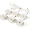 Elegant White 22-Piece Ceramic Tea Set with Unique Patterns for