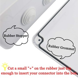 Sunnyglade IP65 ABS Plastic Waterproof Dustproof Junction Box Universal Durable Electrical Project Enclosure (5.9"x5.9"x2.8")