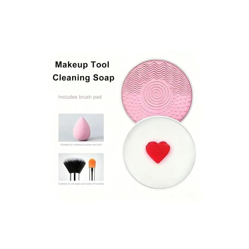 Caja de Limpieza de Pinceles de Maquillaje con 100g Quitacolor