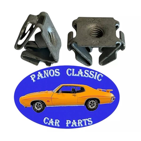 Panos License Plate Nuts Push-On 6-1.00mm Screw Size Organic Zinc