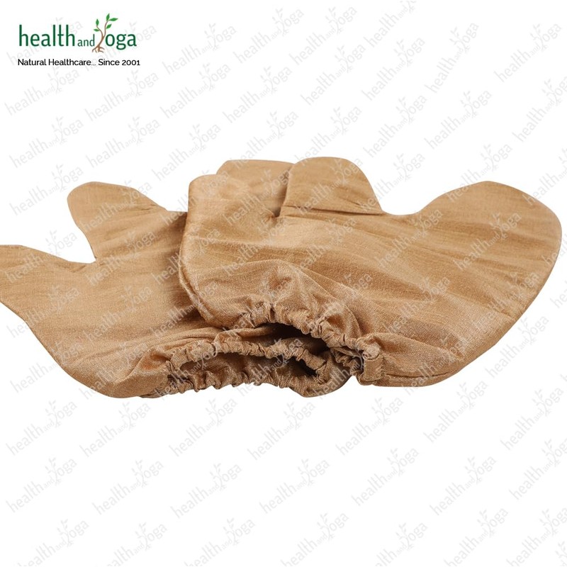 Silk Garshana Ayurvedic Massage Gloves - Electro Static Lymph Circulation