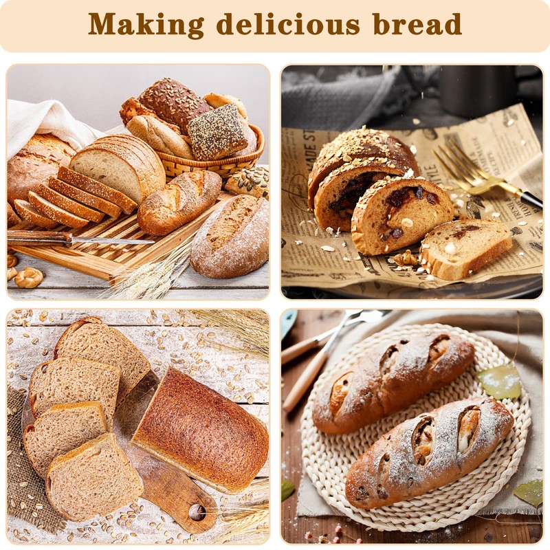 2 Packs 10 inch Oval Banneton Bread Proofing Basket Set,PIOGHAX