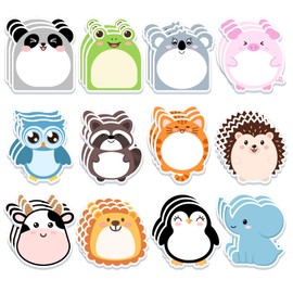 36 Pack Cute Sticky Notes 720 Sheets Cartoon Sticky Notepad Colorful Animals Shape Self-Sticky Writing Memo Pads Page Marker for School Office Supplies Small Gift Back to School Party Favor (Animal)