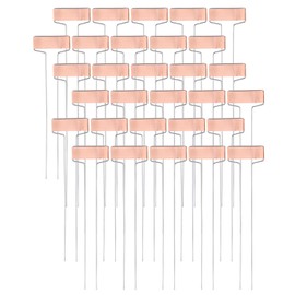 Foraineam 30 Pack 10 Inch High Copper Plate Metal Plant Labels Garden Stake Tags Reusable Planting Gardening Markers