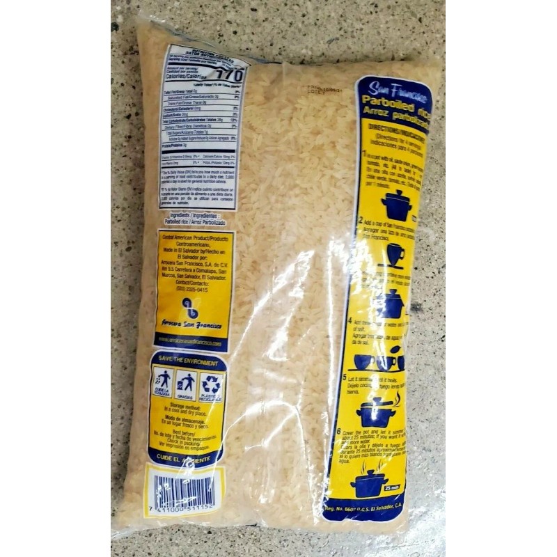 SAN FRANCISCO PARBOILED RICE 5 POUNDS /ARROZ PRE COCIDO SAN