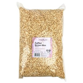Organic Puffed Brown Rice, Non-GMO, Gluten-Free Whole Grain Snack, Toasted Flavor, 18 oz