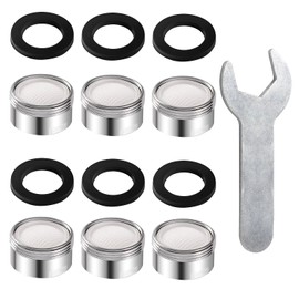 YIXISI 6 PCS M20 Faucet Aerator With Spanner and 6 Rubber Gaskets, Replacement Male Tap Nozzle, Spout Aerator With Stainless Steel and ABS Filter