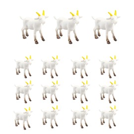 Lssapr 15 Pcs Miniature Garden Figurines PVC DIY Decoration Mini Rural Miniature Lambs Learning Simulation Decoration Farm Animals Model Miniature Scene Garden Housewarming Garden Gift