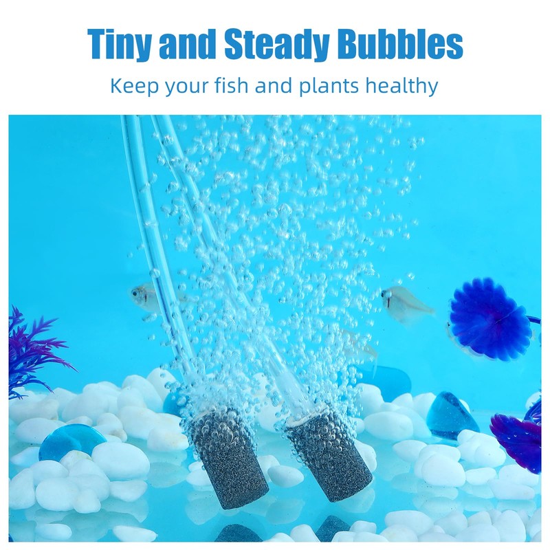 AQUANEAT Aquarium Air Stones 1 inch 12 Pack, Bubble Stone,
