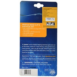 Speedo Set Ear Plugs Nose Clip, Blue, Pequeño