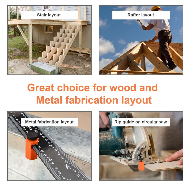 iGuerburn 2Pcs Stair Gauges for Framing Square, Stair Gauge Knobs