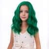 PATTNIUM Kids Child Green Wig Short Curly Wavy Wig for