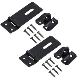 3” (75mm) Heavy Duty Safety Hasp and Staple Security Lock for Gates Sheds Doors 2pk