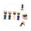 WOONEKY 4Pcs Portable Shaving Brush with Plastic Handle Durable Bristle