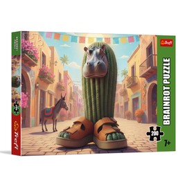 Trefl - BrainRots, Cactus Hippopotamus - Puzzle da 200 pezzi - Un puzzle colorato ambientato in un universo surreale, per bambini dai 7 anni in su