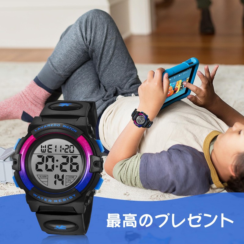 Kids Watch Boys Digital Boys Sports Watch Outdoor Multifunction 50M