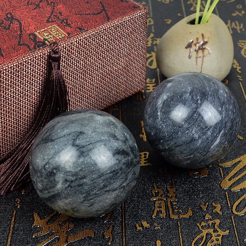 Feng Shui Stone Baoding Balls Chinese Health Exercise Stress Balls