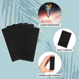 20 Pieces Metal Business Cards Anodized 0.8 mm Thick Aluminum Blanks Name Card 3.4 x 2.1 Inch Printable Metal Business Card for Custom Pattern