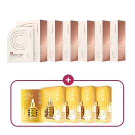 Jamin Kyung Total 100 Sheets Crema Caracol Snail Mask 6 Boxes (60 Sheets) + Propolis Ampoule Mask / 자민경 총100매 크레마카라콜 달팽이 마스크 6박스(60매) + 프로폴리스 앰플 마