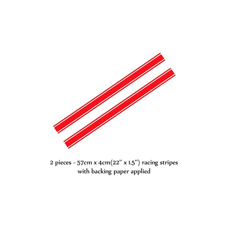 DesignDivil Custom Guitar Or Bass Racing Stripes Sticker Sticker Pack