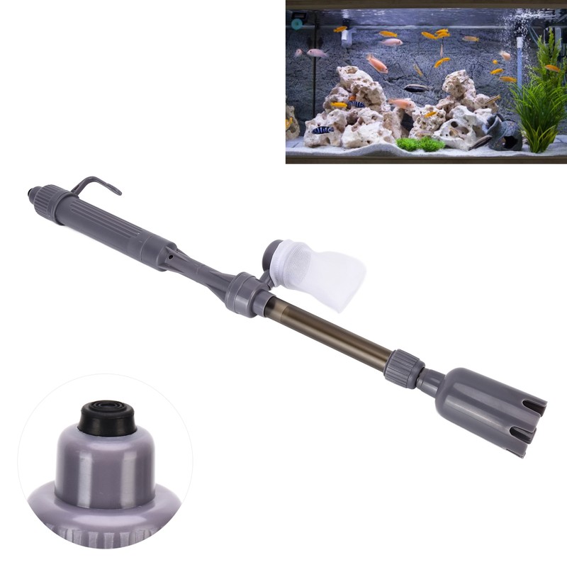Electric Fish Tank Vacuum Cleaner Telescopic Multipurpose Aquarium Gravel Sand