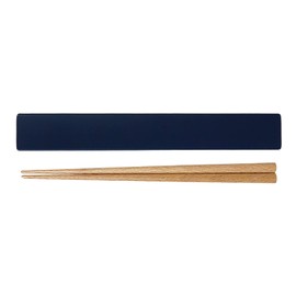 Takenaka T-06637 Chopsticks & Chopsticks Case Set, Navy, Approx. 7.5 x 1.1 x 0.5 inches (19.1 x 2.7 x 1.2 cm)