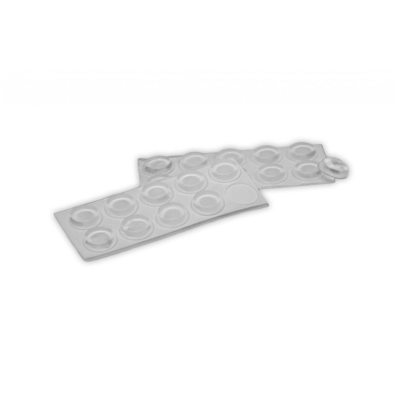 haggiy Elastikpuffer, Transparent, Selbstklebend, rund Ø 13 mm / Stärke