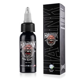 HAWINK Professionelle Tattoo Farbe Pur Black 1 Flasche mit 1oz (30ml) Tattoo Ink Pur Schwarze TI203-30-001