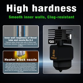 Sahvaim 2Pcs 0.8mm H2D/H2S Hotend Kit for Bambu Lab H2D Combo/H2S 3D Printer, Upgraded High Temp Quick Swap Hardened Steel Nozzle Replacement 3D Printer Extruder with 2Pcs Silicone Sock