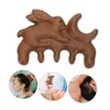 Outanaya Scalp Therapy Comb Wooden Rabbit Pattern Relaxation Massager for