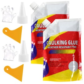 Slab Concrete Crack Waterproof Repair Sealant,Concrete Crack Filler,Caulking Glue Weather Resistant Type, Concrete Crack Repair Sealant,Quick-Drying Sealing Adhesive (2pack*500g)