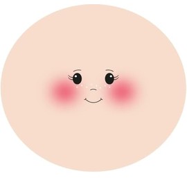 Stafil Stockinette Fabric Doll Face - ø 13cm 3pcs