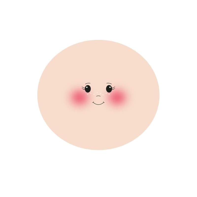 Stafil Stockinette Fabric Doll Face - ø 13cm 3pcs